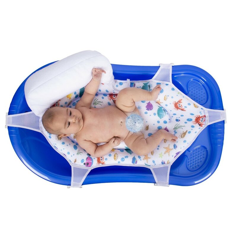 Rede de banho de bebê padronizada suportada rede de banho de bebê