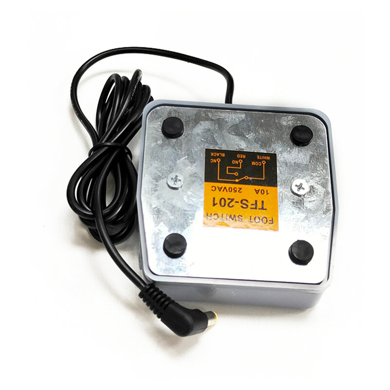 Interruptor de pé elétrico controlado por fio, interruptor de controle momentâneo, Pedal, cinza, TFS-201, 10A, 250VAC