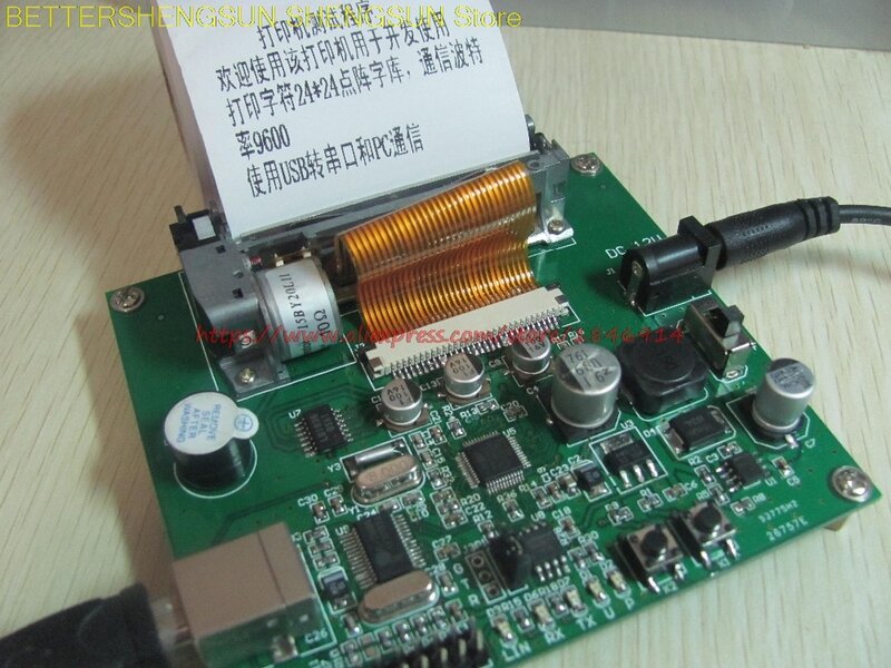 free shipping  STM32 thermal printer  board - send source code - diagram - serial download fonts