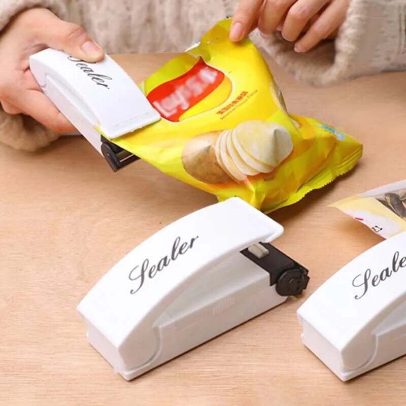 Kantong Plastik Heat Sealer Food Packaging Bag Sealer Portable Snack Bag Sealing Clip Aksesoris penyimpanan dapur gadget rumah tangga