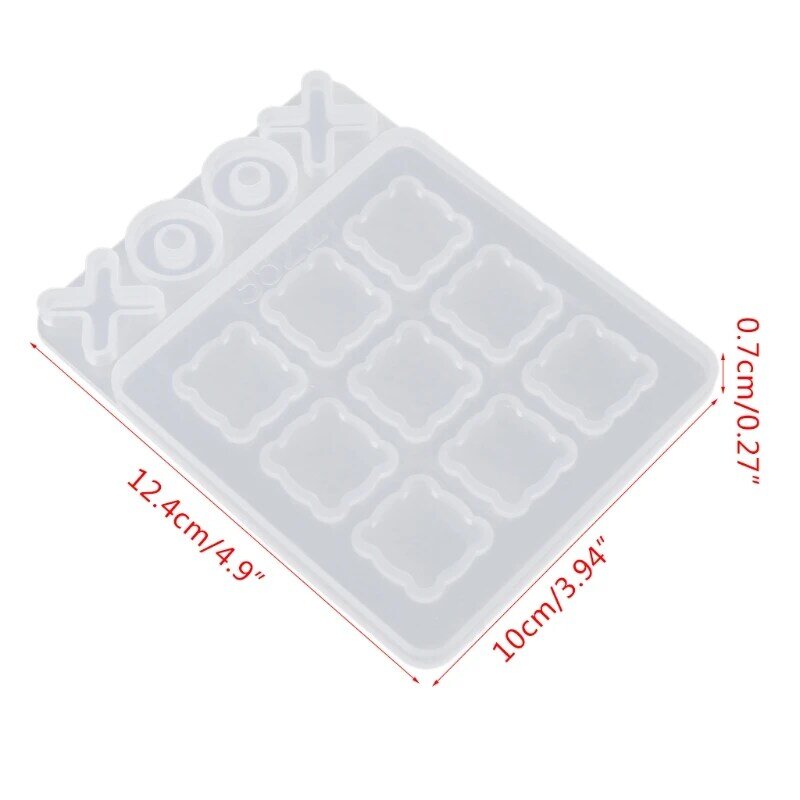 XO Board Game Resin Molds Fun Silicone Epoxy Resin Casting Molds for DIY Crafts Table Decor