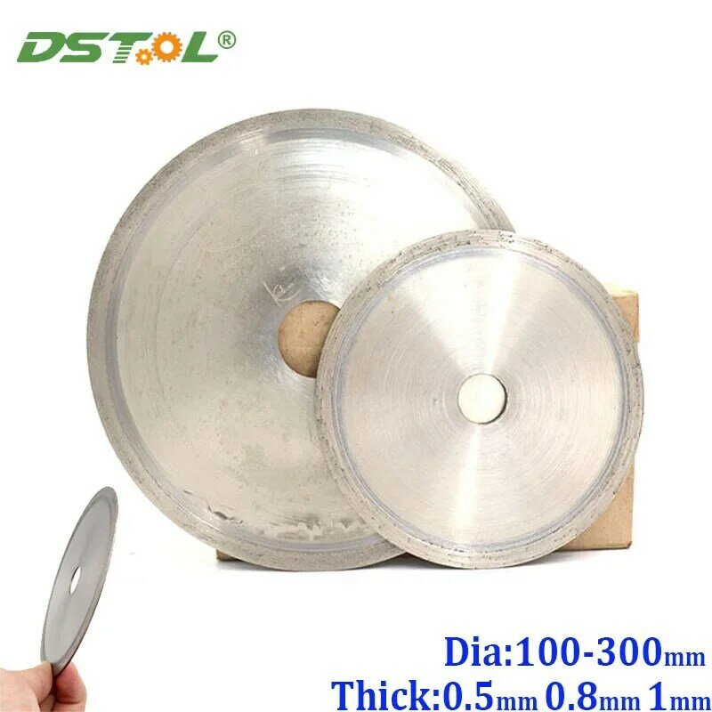 Ультратонкий Алмазный дисковый пильный диск диаметром 100-300 мм, внутреннее отверстие, режущий диск для Бора, для агата, стекла, драгоценного камня, разреза THK 0,5 0,8 1 мм