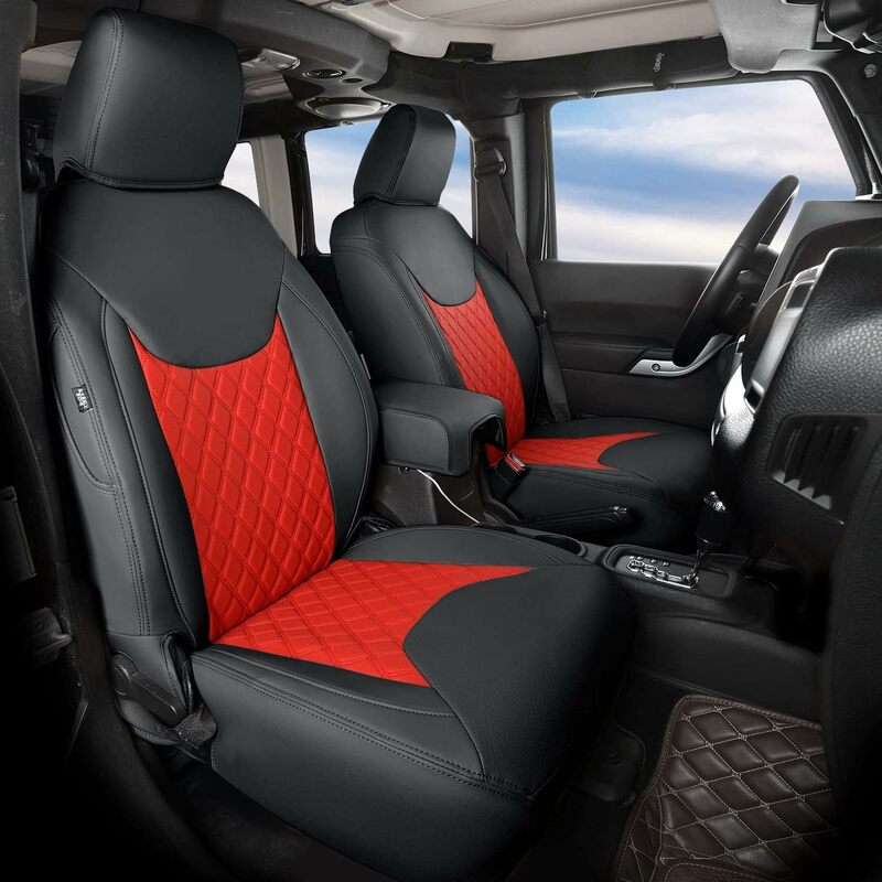 Ensemble complet de housses de siège en cuir imperméable durable, adapté pour Wrangler Unlimited 2007 à 2017, camion 514 et plus