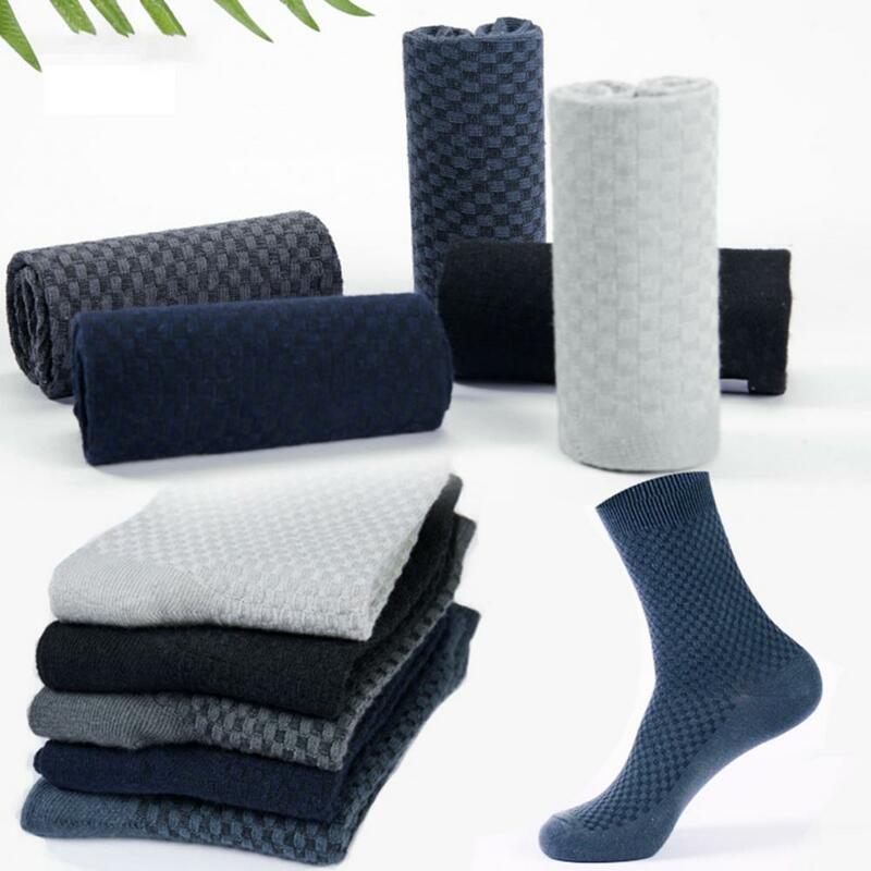 1 Pair Washable Socks Elastic Breathable Men Socks Moisture-wicking Super Soft Men's Medium Tube Winter Warmth Socks for Home