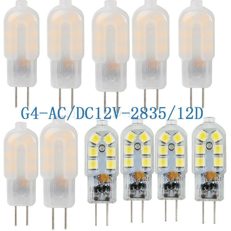 10PCS หลอดไฟ LED 3W 5W G4หลอดไฟ AC 220V DC 12V หลอดไฟ LED SMD2835 spotlight โคมไฟระย้าเปลี่ยน20W หลอดไฟฮาโลเจน30วัตต์