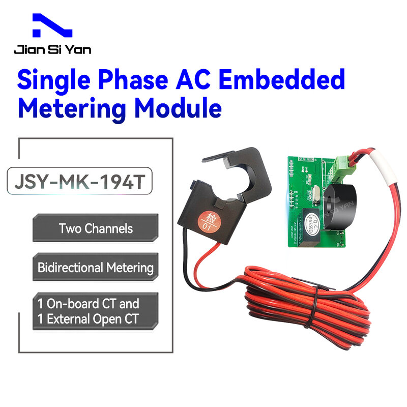 JSY-MK-194T 양방향 측정 태양광 라우터 계량기, 2 채널 개방형 변압기, PCBA 전류 모니터링 모듈