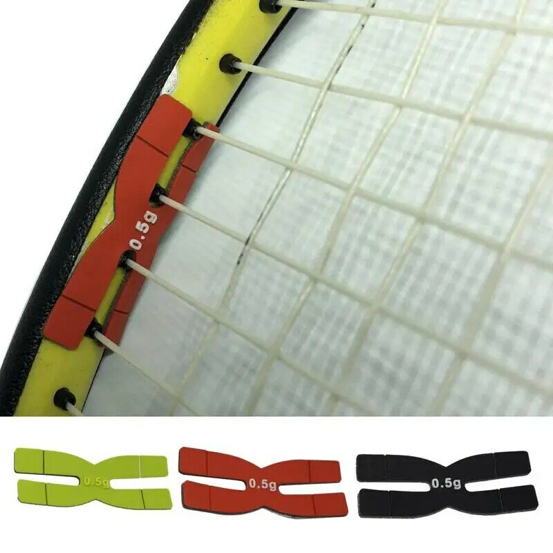 Cintas de silicona para raqueta de tenis, cintas para la cabeza de raqueta de bádminton, fácil instalación y extracción, 0,5g