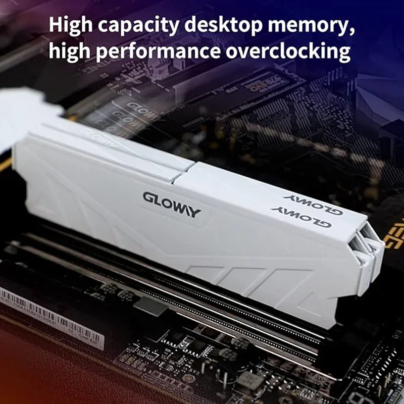 Gloway  memoria ram ddr4 16GB 8GB Type-α Memory 2666MHz Ram Gray & White 288Pin Desktop Memory For PC