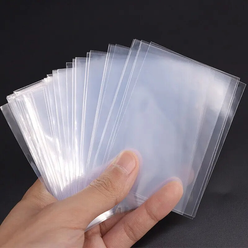 50/100 Pcs Set Transparent Playing Card Cover Clear Protector Sleeve Holder for Pokemon Card Board Game ID Photo Cards Pouch Kit