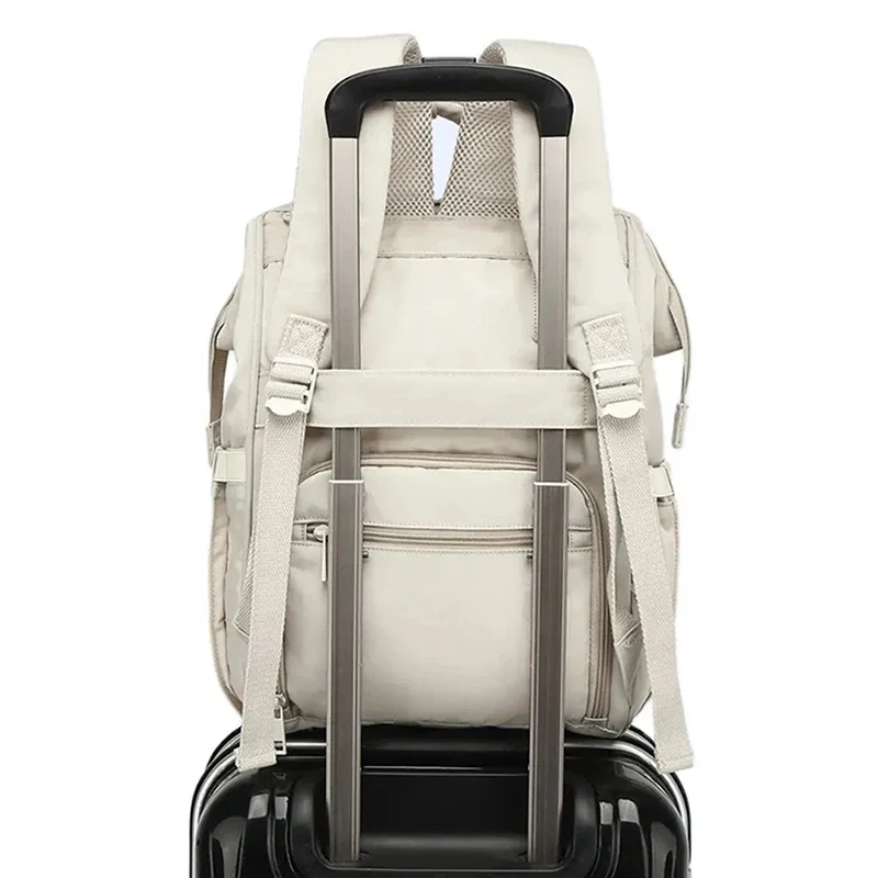 Водонепроницаемая сумка для мам, серый Рюкзак для хранения подгузников, 2 слоя, уличная дорожная сумка для мам