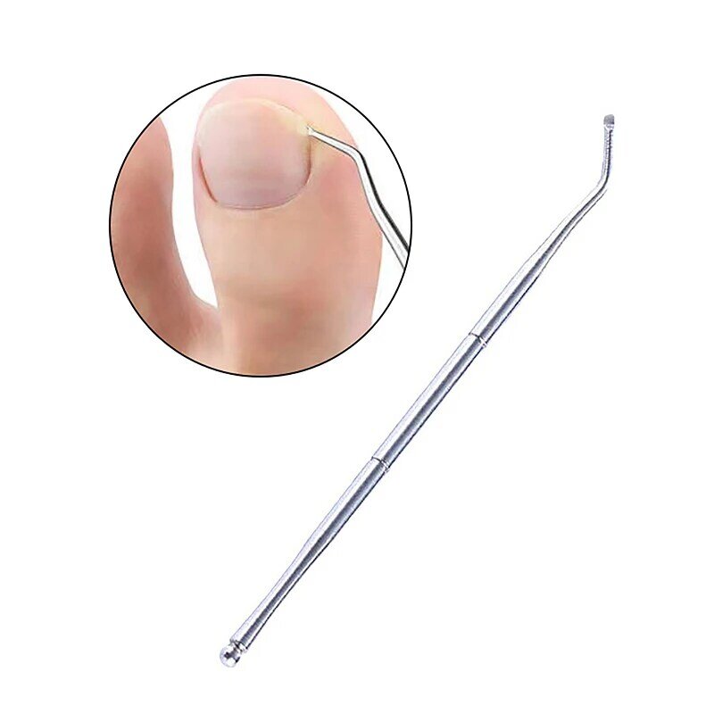 Stainless Steel Double Head Cleaning Tools For Nail Groove Dirt Remove Dirt From The Nail Seam Preventing Paronychia Foot Care
