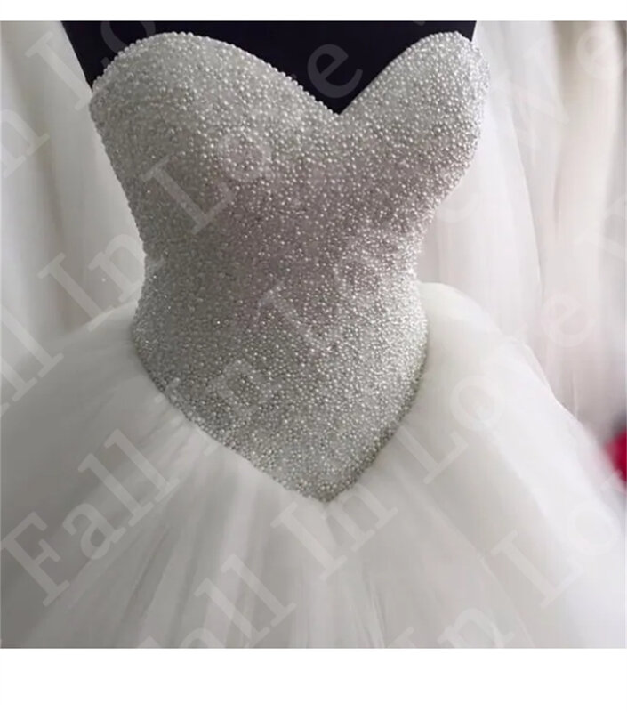 Luxury Beaded Sequin Sweetheart Ball Gowns Strapless Corset Wedding Dresses 2024 Bridal Vestidos Para Mujer Elegantes y bonitos
