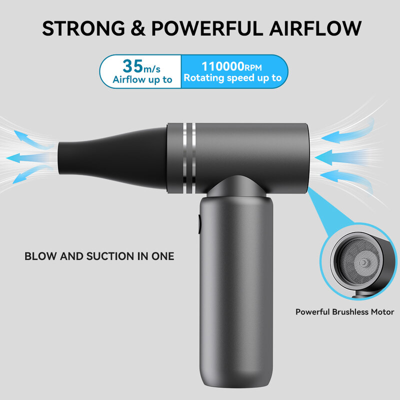 Booster Jet Fan Turbo Mini Strong Portable Air Blower 110000RPM Electric Turbo Blower Fan Air Duster Cleaner Car Cleaning