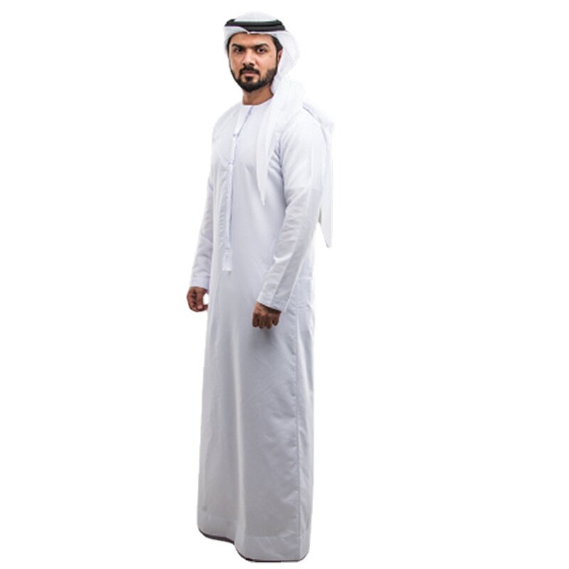 Vêtements islamiques pour hommes, longueur Thobe, manches longues, musulman, Arabie saoudite, Pakistan Kurta, Kaftan