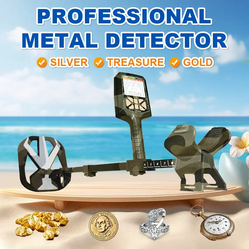 Detector de metais subterrâneo profissional, inventor do tesouro do ouro, elevada precisão, exterior