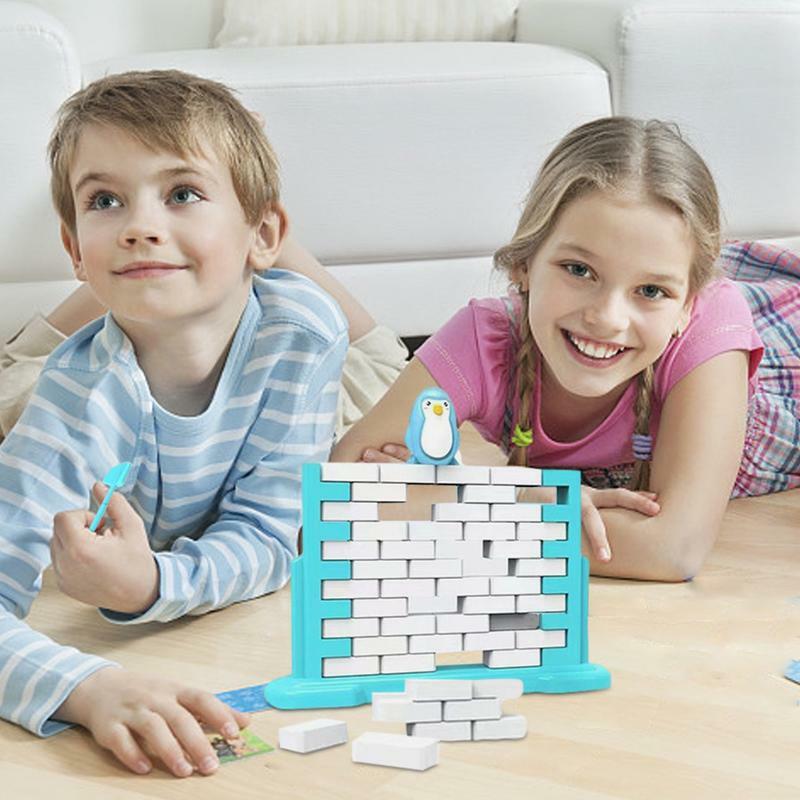 Permainan papan pesta batu bata permainan dinding mainan interaksi orang tua-anak mainan edukasi anak untuk anak laki-laki perempuan remaja anak-anak dewasa