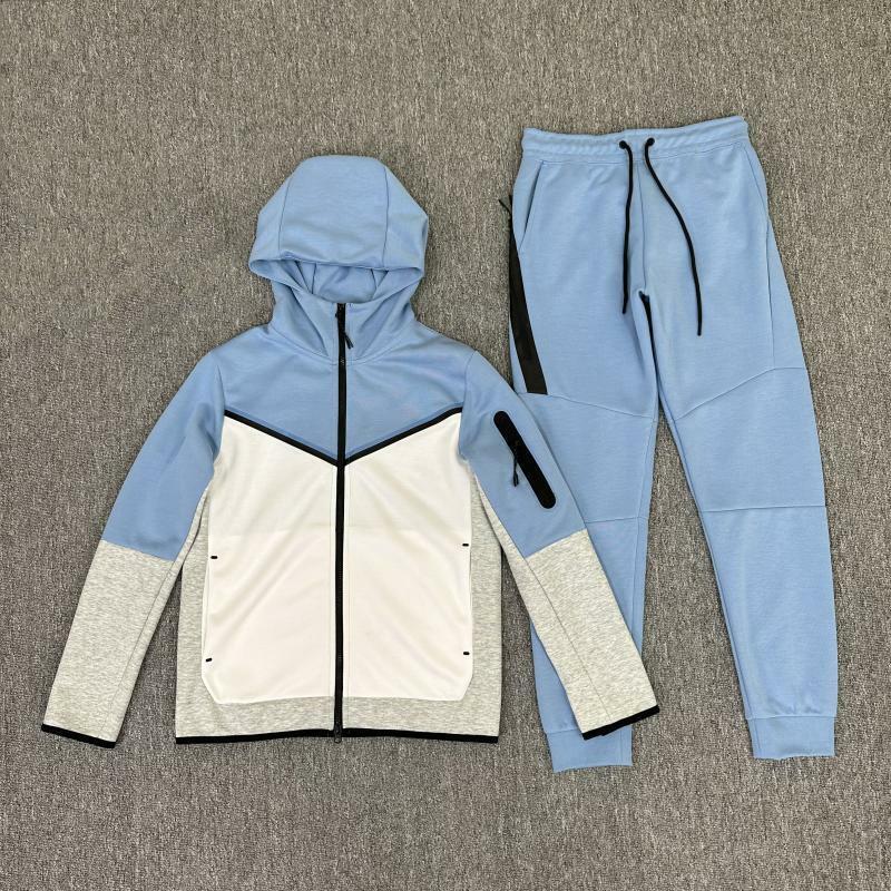 2024 Spring and Autumn New Sports Set Hooded Training Jacket Cotton Sanitary Pants Casual Adhesive Pants Men Casual Sportswear