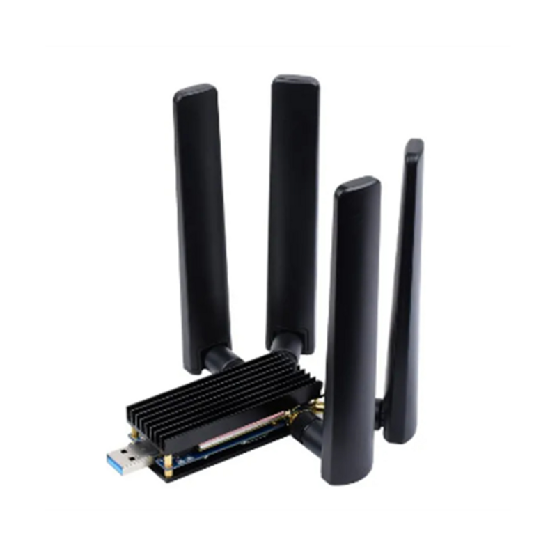 Modul DONGLE 5G, 4 antena USB3.1 Port aluminium Aloi Heatsink M.2 kunci antarmuka B