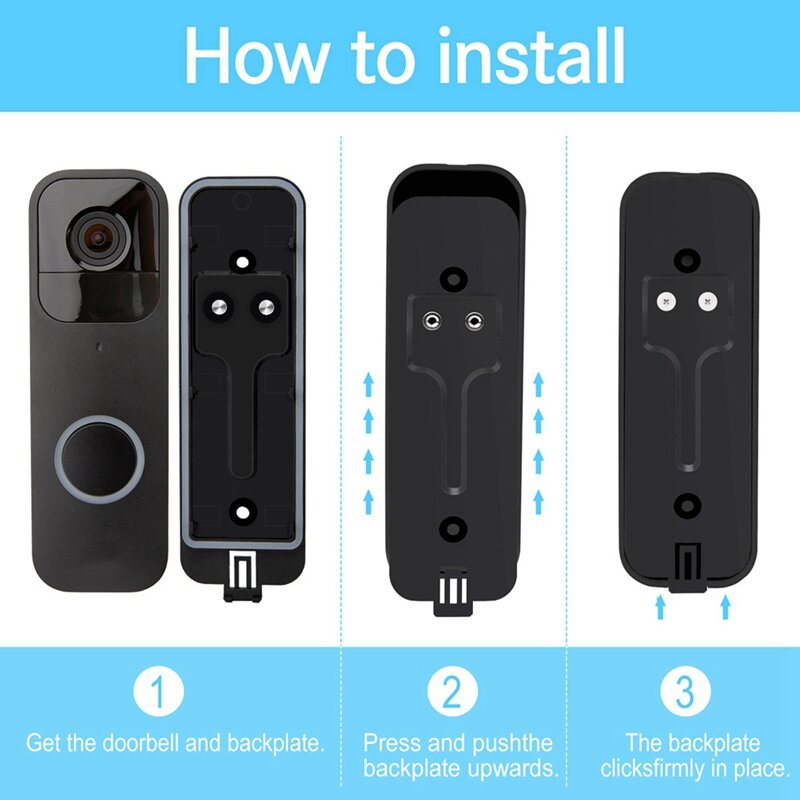 Suitable For Blink Base Plate, Video Doorbell Back Plate, Back Plate Doorbell Hardware Durable Easy Install