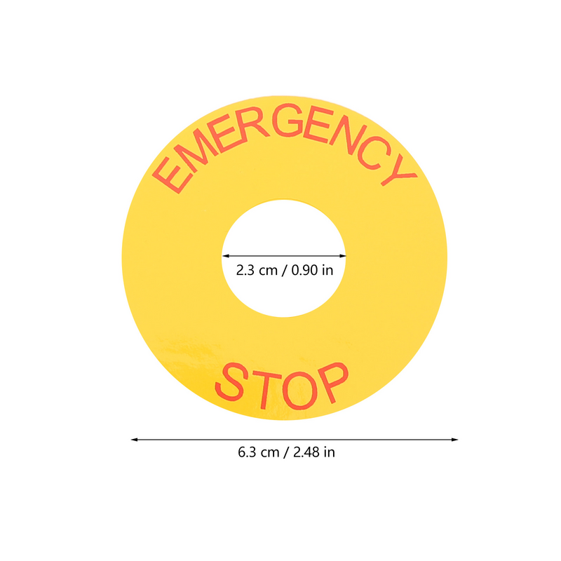 10 Pcs Electric Wire Emblems on off Sticker for Pvc Emergency Stop Signs Decals