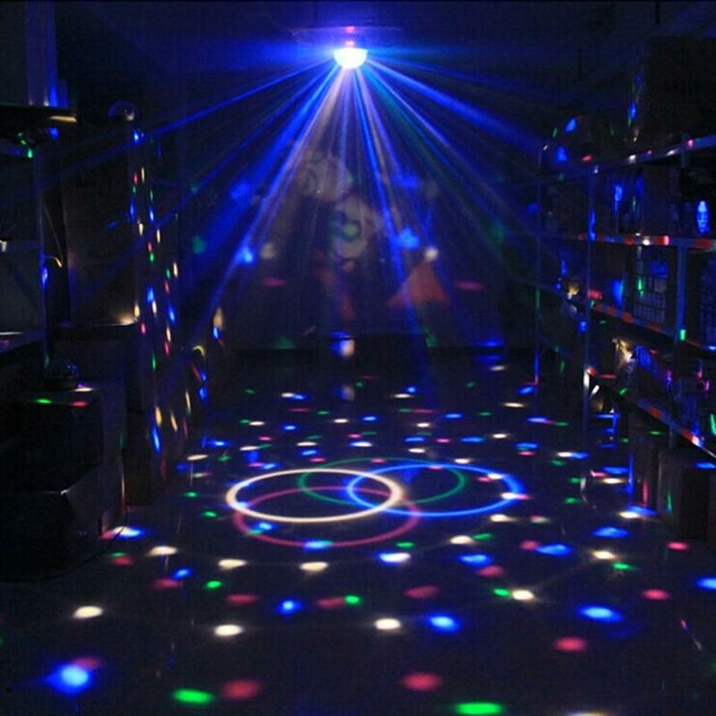Aktywowane dźwiękiem obrotowe światło dyskotekowe kolorowe diody LED światło sceniczne 3W RGB lampa projektora laserowego impreza z dj-em światło dla domu KTV Bar Xmas