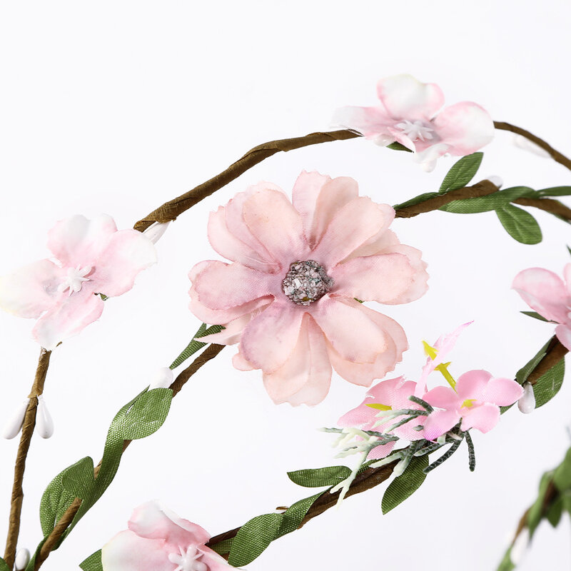 Fascia per capelli con fiore di vite da donna bohémien decorazione da sposa simulazione fiore ghirlanda per feste di matrimonio ghirlanda floreale accessori per capelli