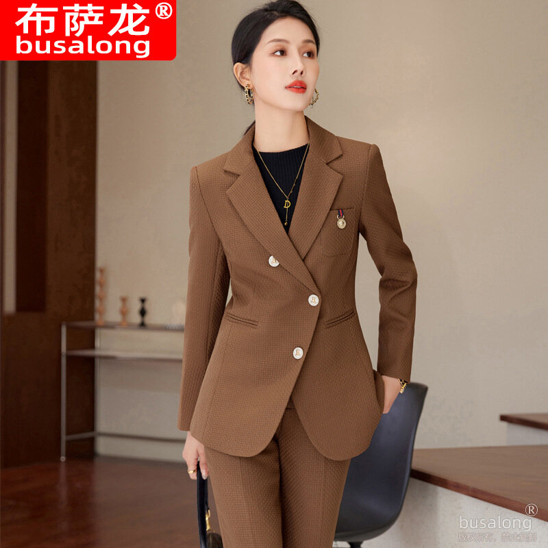 Fato de negócios para mulher, traje emagrecedor, moda coreana, outono e inverno, novo, 2023
