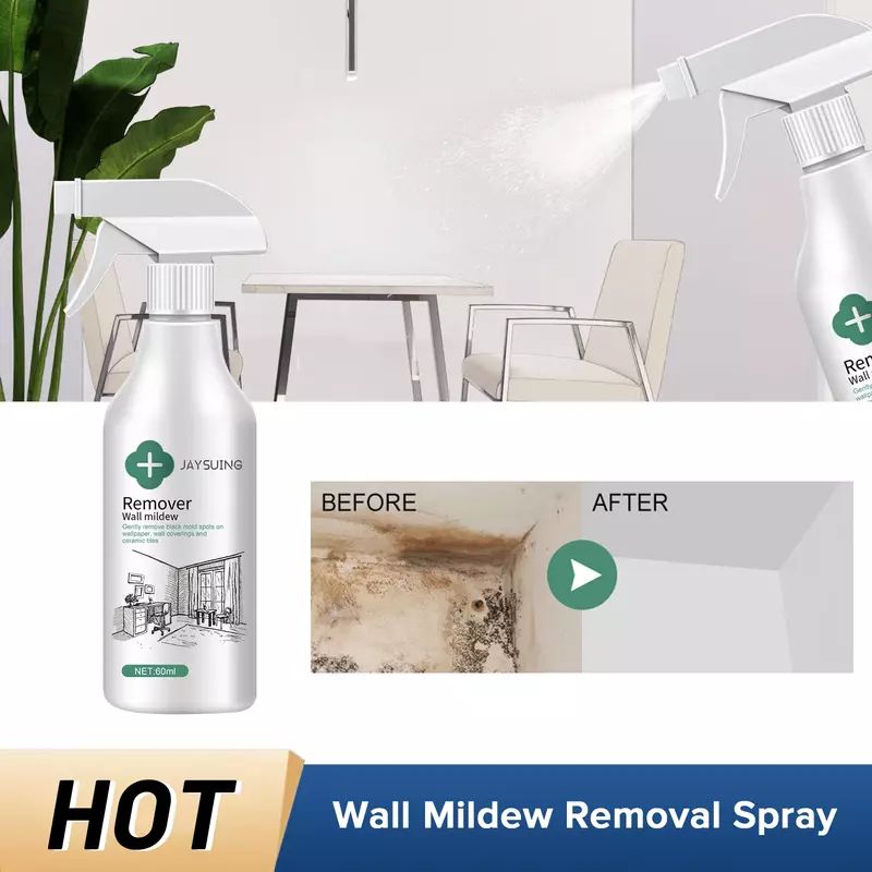 Pulizia della muffa della parete Spray per la rimozione della muffa del pavimento detergente per piastrelle frigorifero per la decontaminazione della casa accessori per la pulizia della muffa