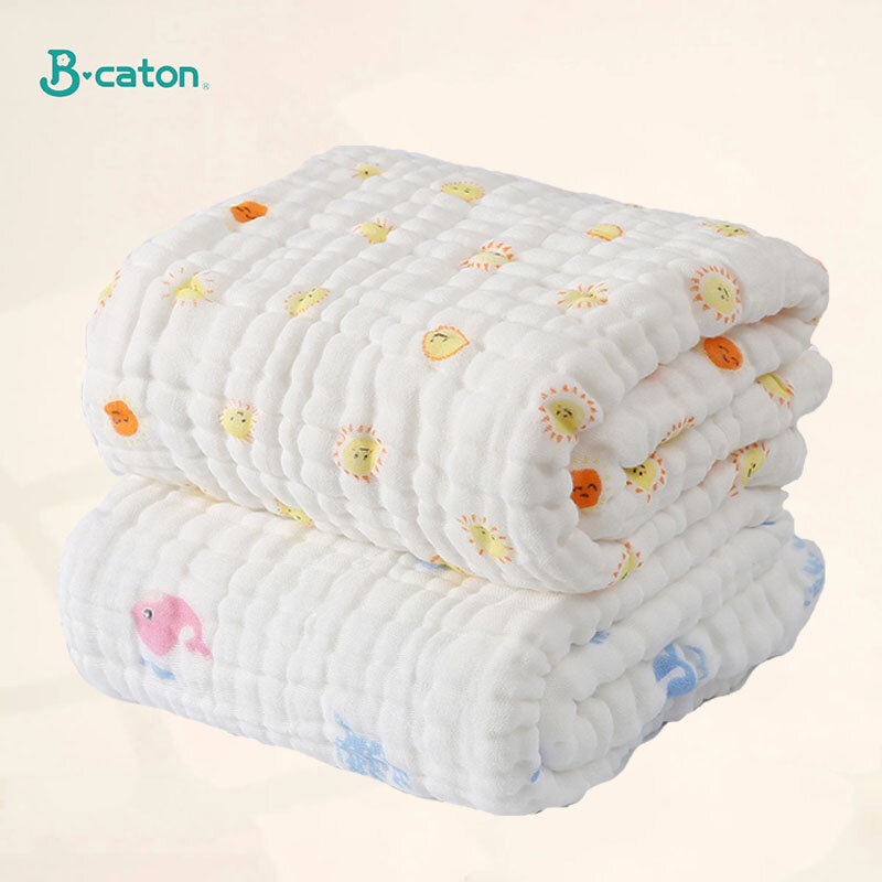 Asciugamano da bagno per bambini ragazzi ragazze 100% cotone per bambini asciugamani per neonati coperta per accappatoio neonato 6 strati panno di garza Swaddle per neonati