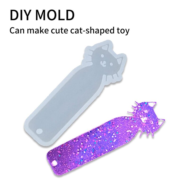 Molde de cristal de silicona para gato, moldes suaves multifuncionales para decoración de Navidad y vacaciones, molde creativo para pastel