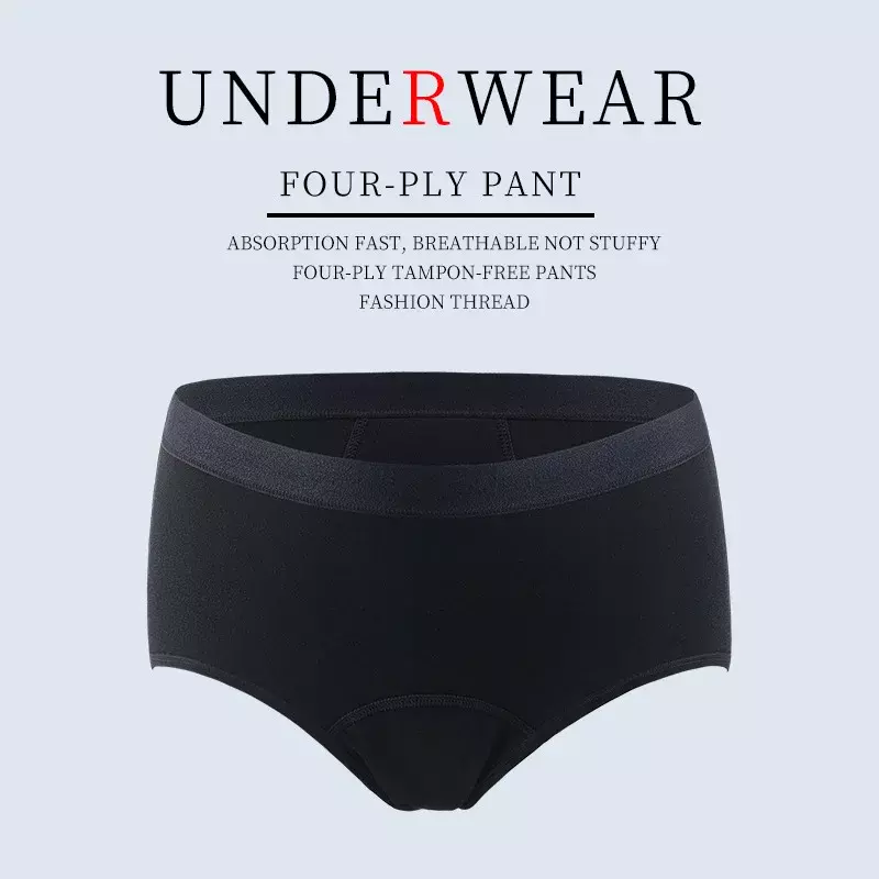 Women's Physiological Panties Four-layer Sexy Mid-waist Menstrual Period Leakage-proof Menstrual Underpants New Women's Panties