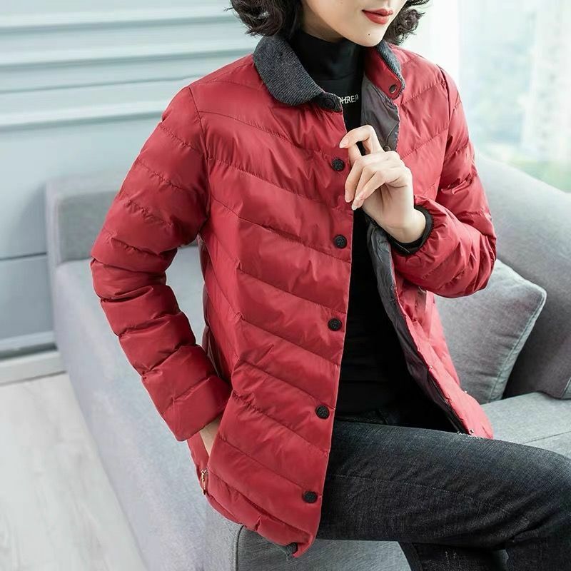 Down Cotton Coat Womens 2023 Autumn Winter New Fashion Slim All-match Casual Padded Jacket Women Large Size Parkas