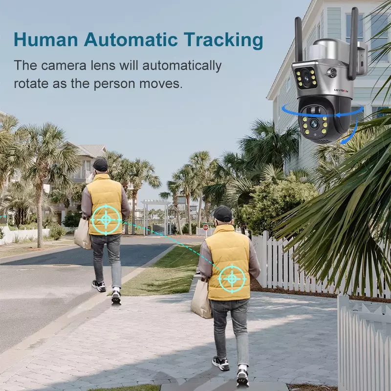 Ls vision 4k 8mp Dual-Screen-WLAN-Solar kamera Dual-Lens-Batterie CCTV-Bewegungs erkennung Human Auto Tracking-Überwachungs kameras