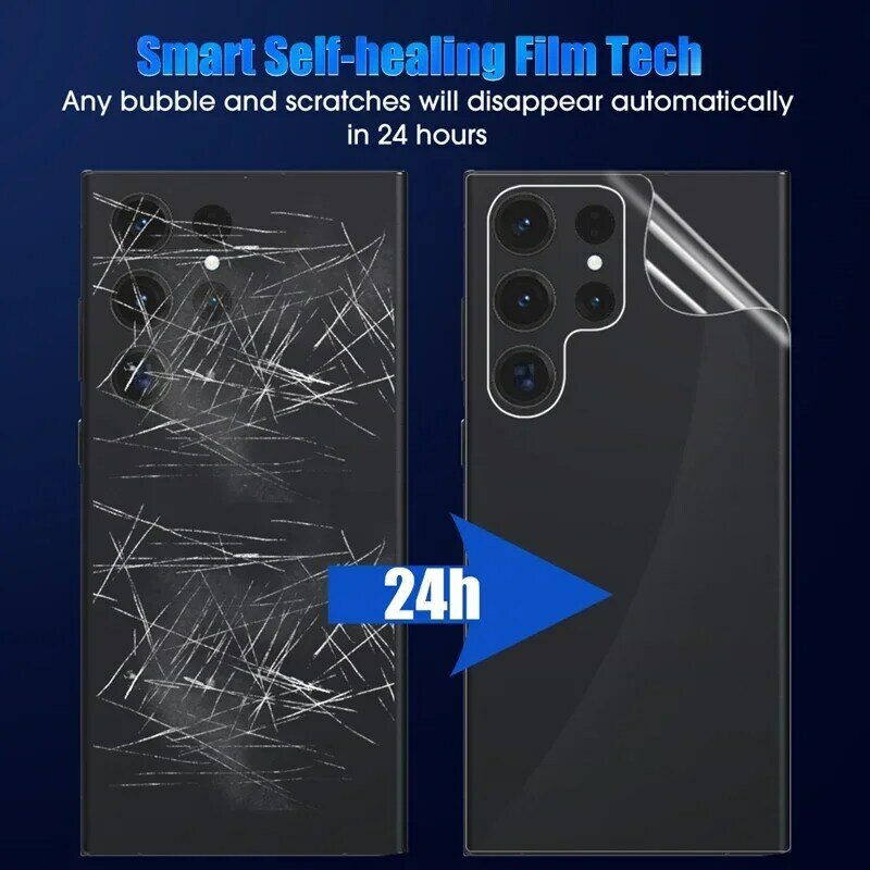 Filme traseiro de hidrogel para Samsung, protetor de tela, não-vidro, Samsung S22, S21, S23 Ultra, S24, S9 Plus, S20 FE, Galaxy Note 20Ultra, 4 peças