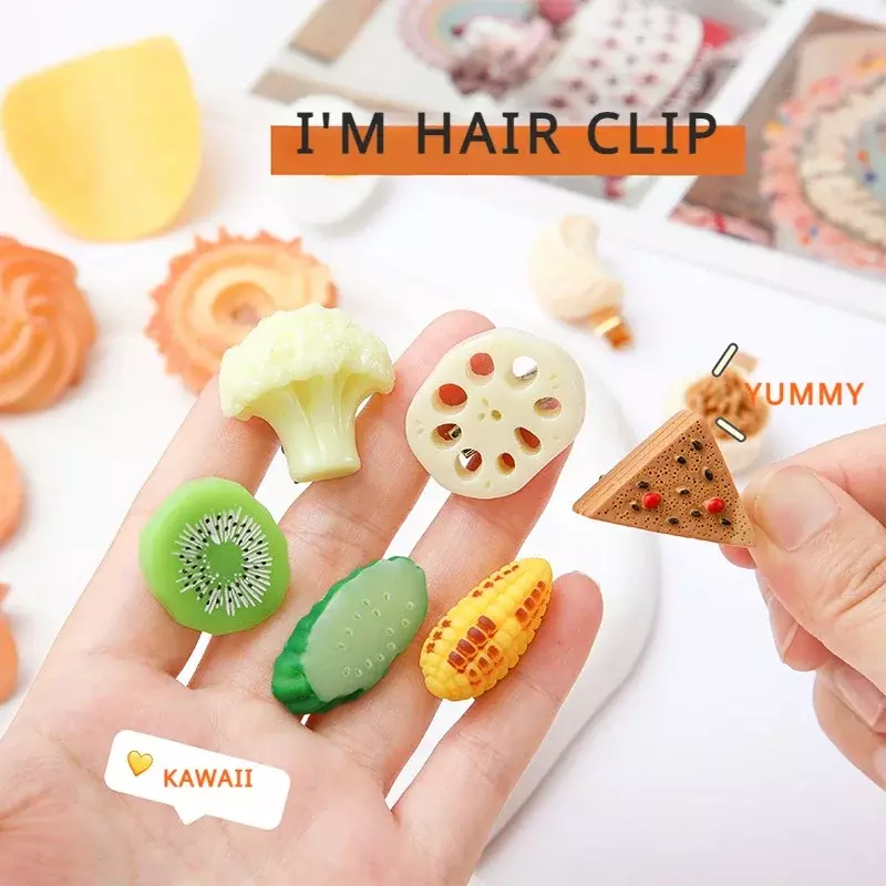 Creative Kawaii Cookie Food Hair Clip for Women Girl Gift Cute Hairpin Makeup Party Headwear Hair Accessories