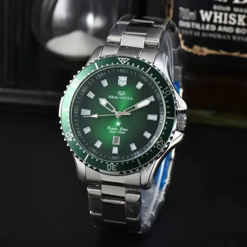 Nur aaa Uhren Herren Luxus Sport Voll stahl automatische Datum Armbanduhr hochwertige Business Quarz aaa Uhren Möwe Uhr