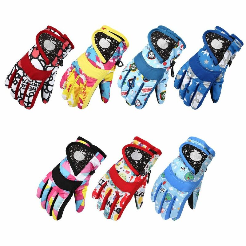 Ветрозащитные детские лыжные перчатки новые модные плотные теплые водонепроницаемые зимние теплые Нескользящие Детские перчатки Зимние Необходимые