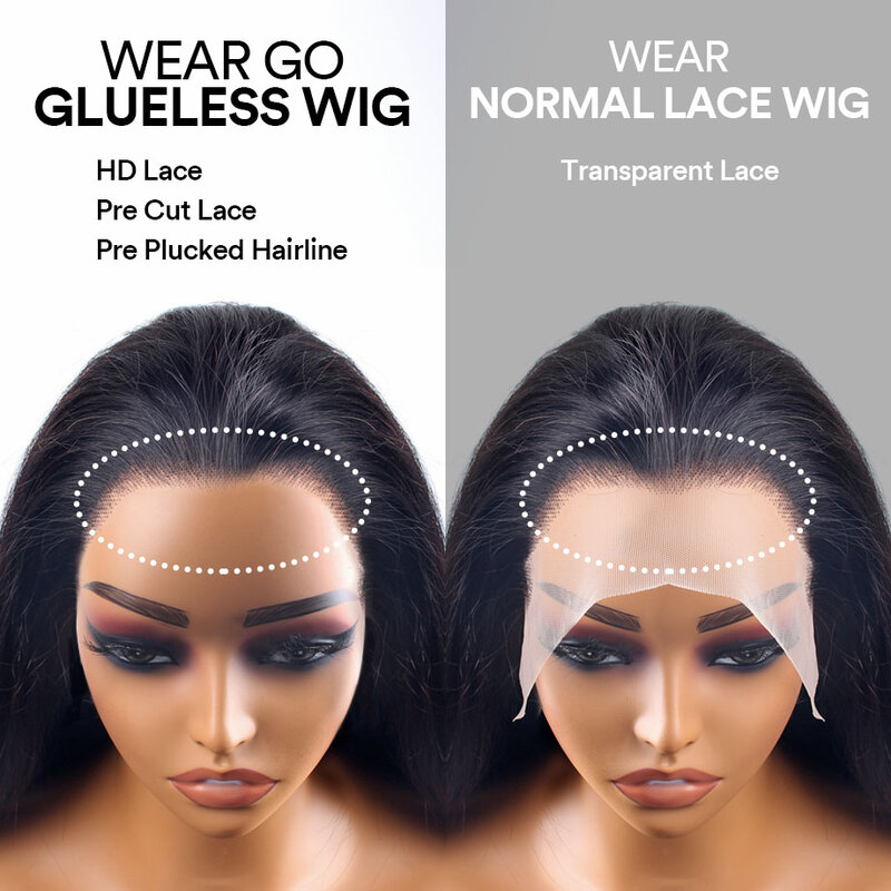 Glueless Wig Human Hair Ready To wear Pre Cut Pre Plucked 4x4 5x5 Hd Transparent Body Wave Lace Closure Wig Brazilian Wigs
