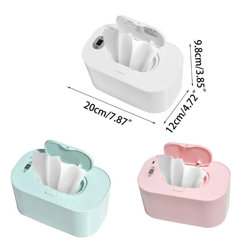 Baby Wipe Warmer Heater USB Wet Towel Dispenser Heating Box Home Car Use Portable Wipe Warmer 3 Modes Temperature