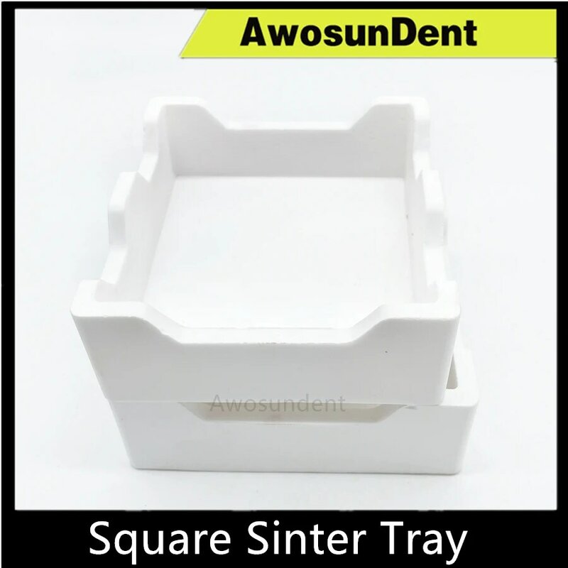 Satu Kit bahan Denral Lab bulat Crucible zirkonia Sintering Tray dengan tutup Cad Cam keramik Square Sinter Plate Cover