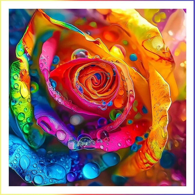 Набор для алмазной вышивки «сделай сам», картина из разноцветных цветов, полная выкладка из круглых страз, вышивка крестиком Dream Rose, искусство, украшение для дома, подарок