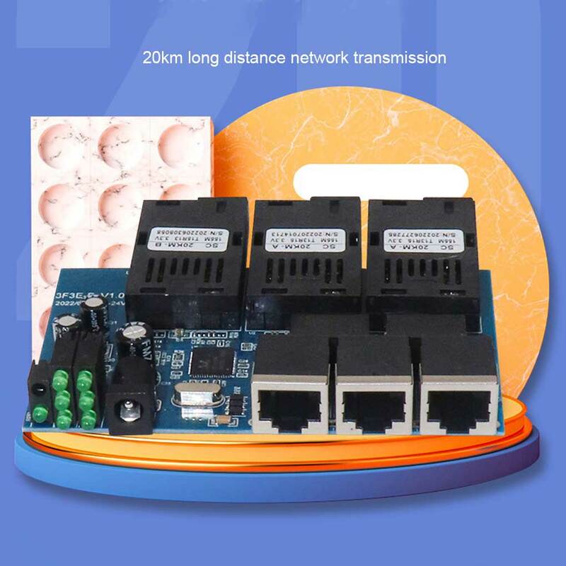 Interruptor de fibra Ethernet PCBA, módulo convertidor de Hotel de repuesto, ZX-BS33-PCBA, adaptador de módulo convertidor de oficina eléctrica