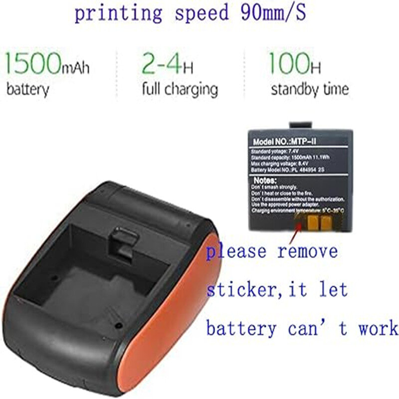 Mini imprimante de reçus thermique POS, sans fil, Bluetooth, portable, facture de billets, IOS, Android, facture, entreprise, détail, 3 rouleaux, 58mm