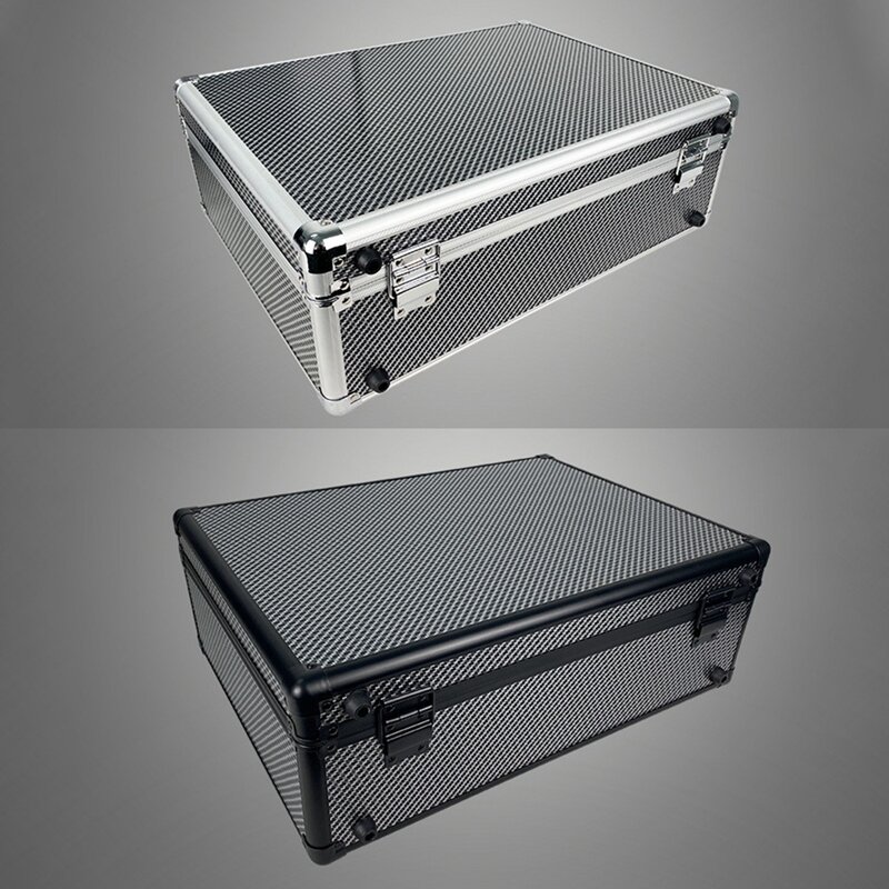 Carbon Fiber Tool Box Aluminum Tool Case Suitcase Equipment Hard Carry Bag Instrument Hard Case Portable Toolbox