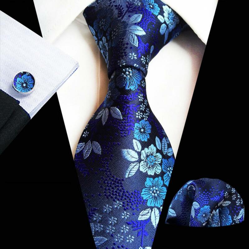 Uomo cravatta tasca sciarpa gemelli Set colore vibrante cravatta tasca sciarpa gemelli Set elegante abito da uomo accessori squisita prugna