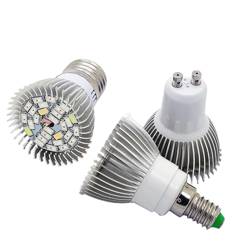 LED 전체 스펙트럼 성장 조명, LED 전구 E27, 110V, 220V, LED GU10, 성장 램프, GU5.3, 실내 식물, 야채, 묘목 MR16