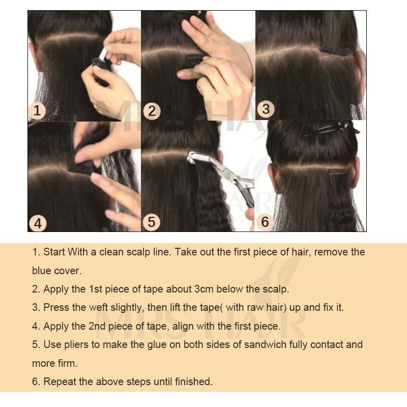 MRS HAIR-Extensions de Cheveux Humains Ondulés, Tissage Naturel Remy, 26 Pouces