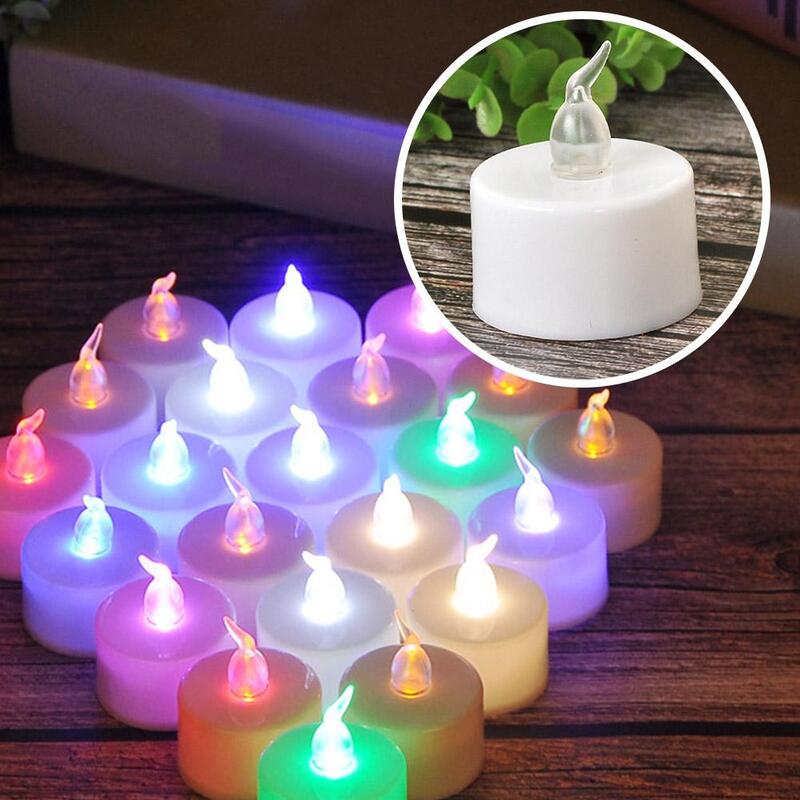 Elektroniczna woskowana lampa świeca elektroniczna LED symulacja festiwalowa świeca atmosfera dekoracje urodzinowe dostarcza boże narodzenie h0 m5