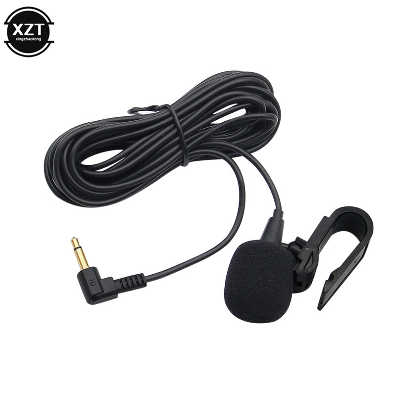 Mini Car Audio microfono 3.5mm Clip Jack Plug Mic Stereo professionisti microfono esterno cablato per autoradio DVD lunga 3m