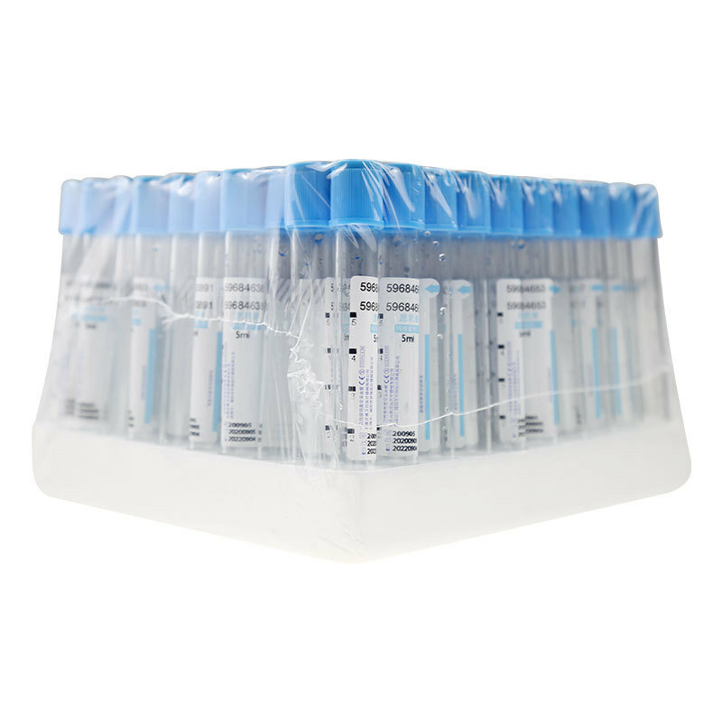 50 pz/lotto tubo di raccolta del sangue sottovuoto monouso in plastica Sterile citrato di sodio 1:9 tubo di coagulazione da laboratorio colore blu
